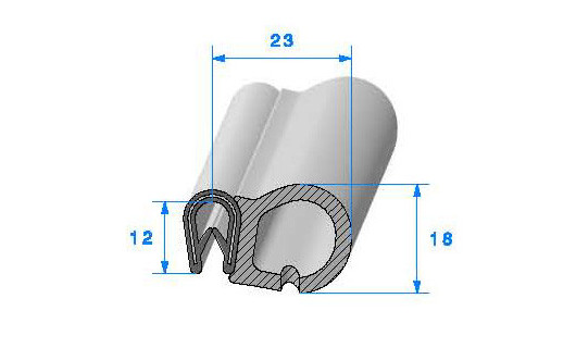 Profilé PVC SE723 - 23x18 mm L 1 m