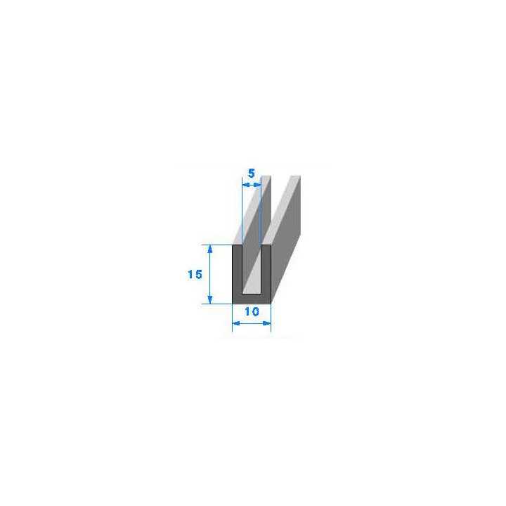 Profilé Caoutchouc SE124 - 15x10 mm - L 50 m