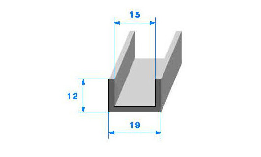 Profilé Caoutchouc SE863 - 12x19 mm L 50 m