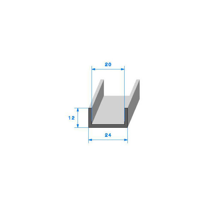 Profilé Caoutchouc SE864 - 12x24 mm L 50 m