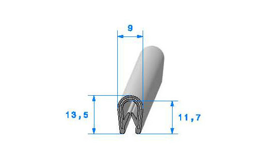 Profilé PVC armé SE379 - 13,5x9 mm L 50 m