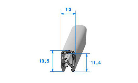 Profilé PVC armé SE671 - 13,5x10 mm L 50 m