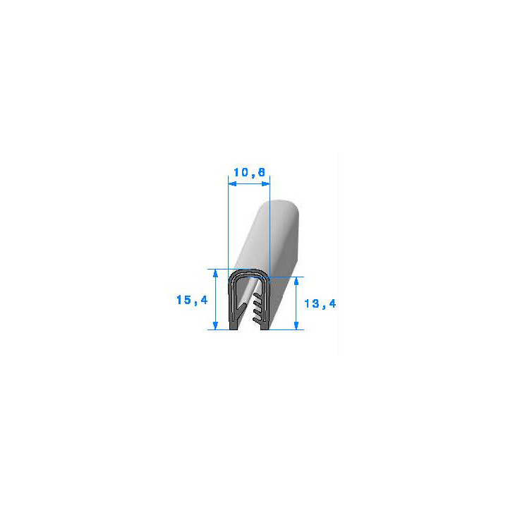 Profilé PVC armé SE410 - 15,4x10,6 mm L 50 m