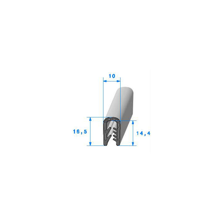 Profilé PVC armé SE809 - 16,5x10 mm L 1 m