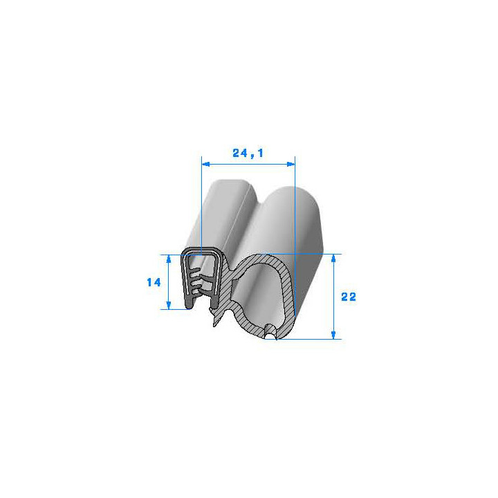 Profilé PVC armé SE689 - 14x24,1 mm L 40 m