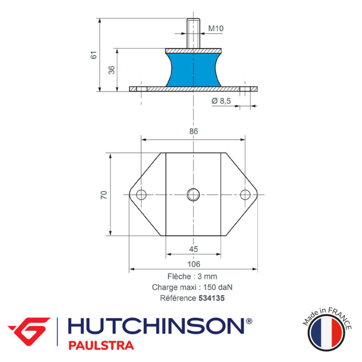 Autres Supports Anti Vibratoire Solutions Elastomeres Made in France