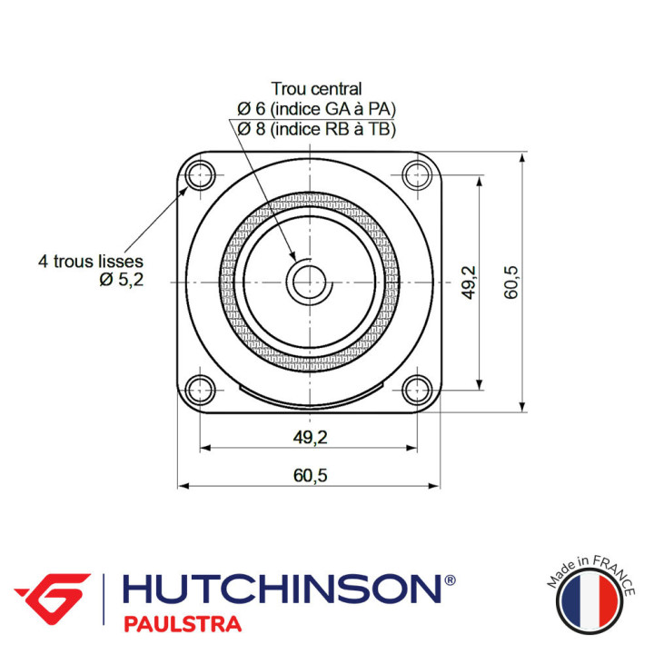 SUPPORTS SE127 anti vibratoire solutions élastomères made in france