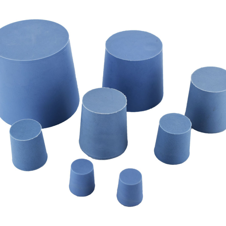 Elastomer cone-shaped caps