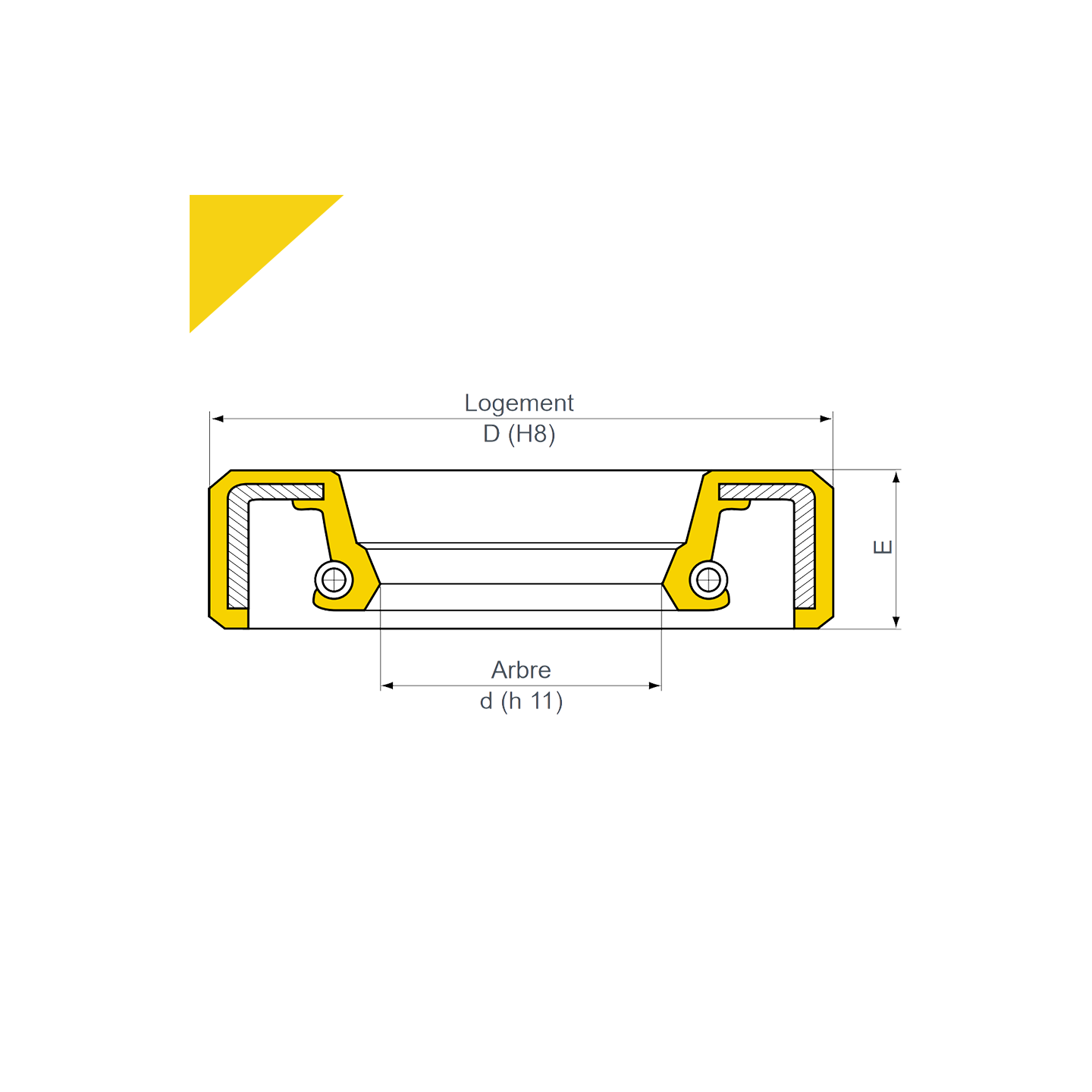 Joint Spi/Bague à Lèvre 62x95x10 CC Double Lèvre NBR/Nitrile