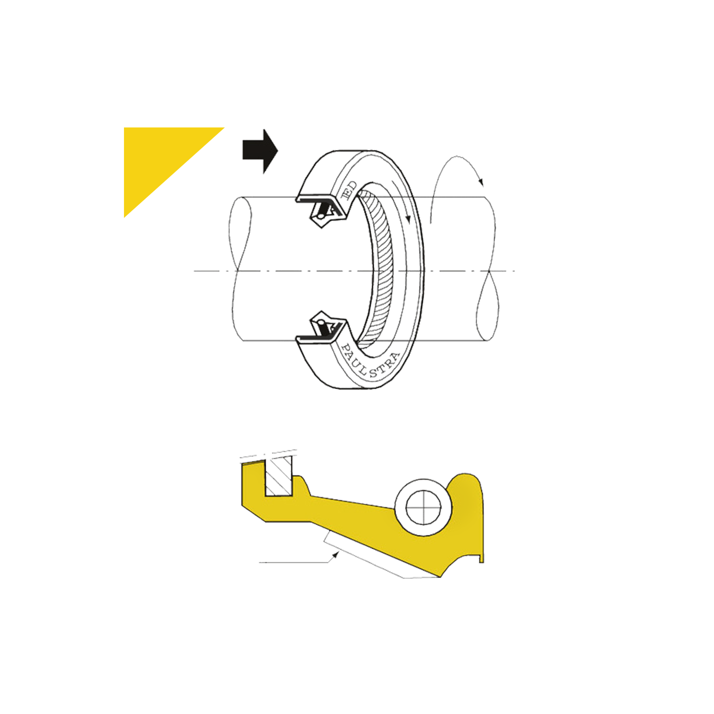 Joint Spi 45x62x8 CB Simple Lèvre NBR/Nitrile - Pour Arbre Tournant, -30°C à +70°C