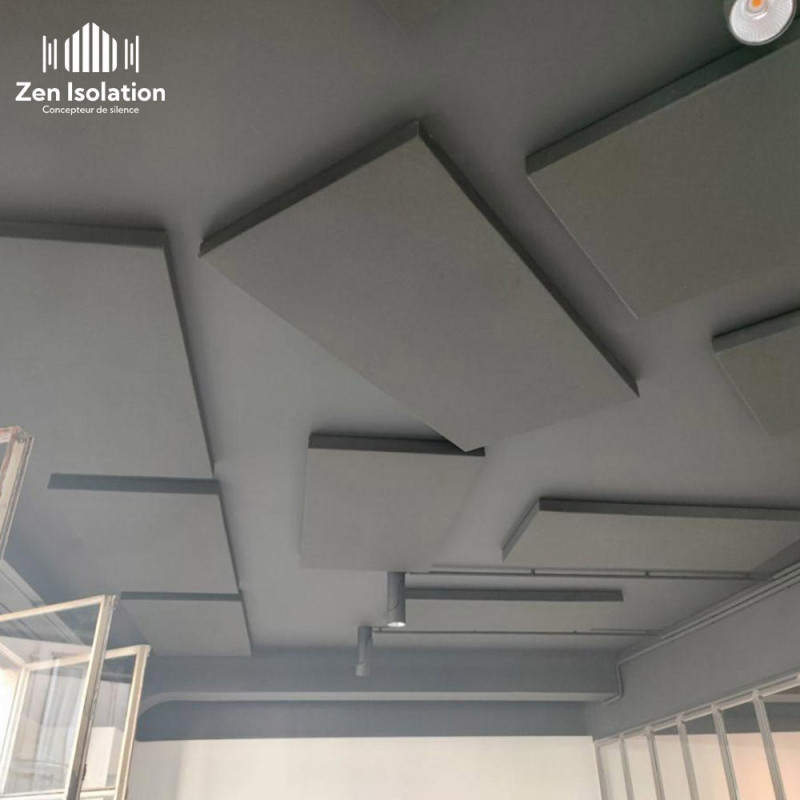 Image showcasing Acoustic Panel for Ceiling and Wall Rectangle, Rectangular