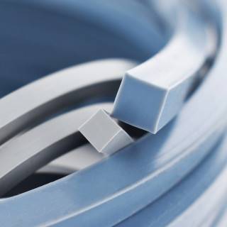 Square cross-section silicone ropes