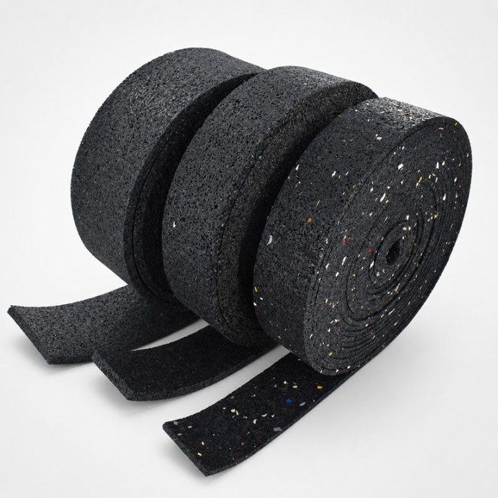Bande résiliente bandes résilientes Super-Resiliant anti vibratoire vibrations isolation sols caoutchouc Solutions Elastomères