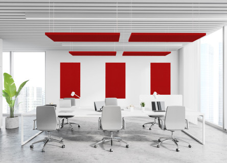 Suspended acoustic panels